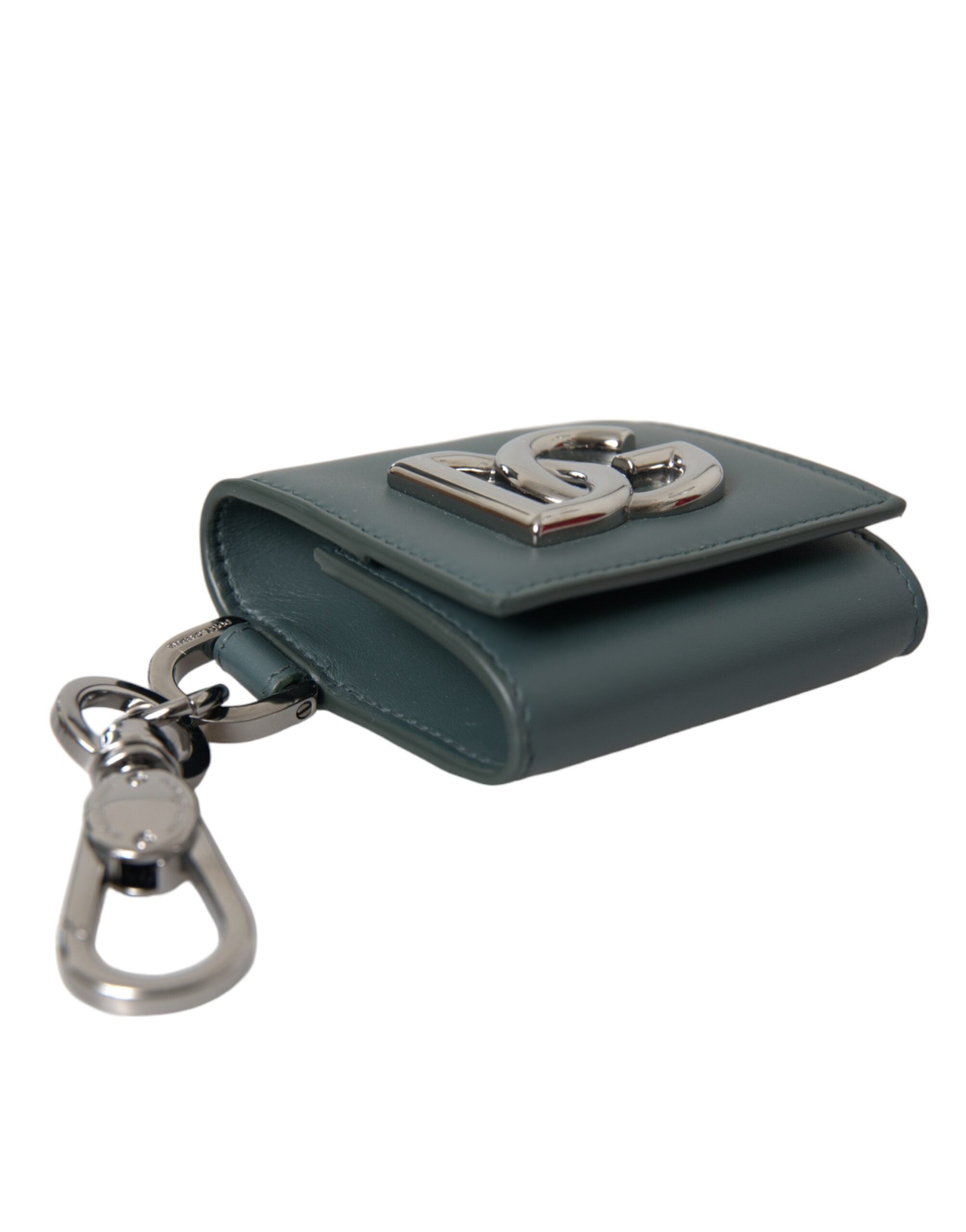 Dolce & Gabbana Green Leather DG Logo Keyring Coin Purse Keyring Wallet LUNESCAPE