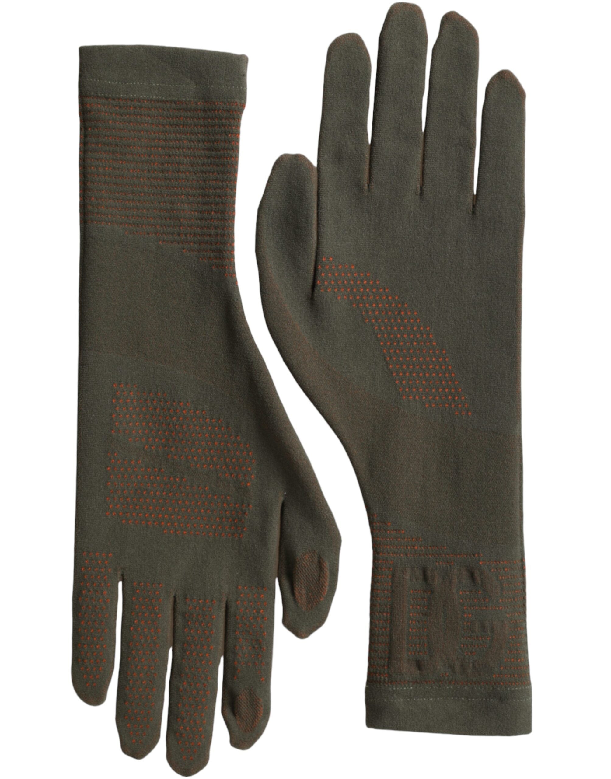 Dolce & Gabbana Brown Cotton Stretch Wrist Length Gloves LUNESCAPE