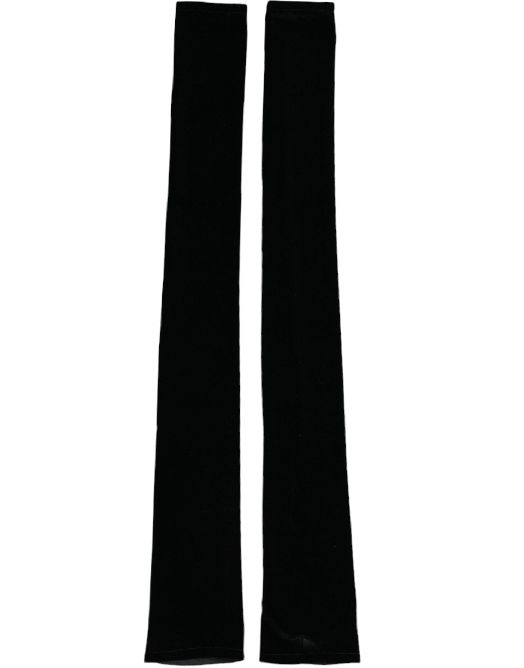 Dolce & Gabbana Black Nylon Finger Less Elbow Long Gloves LUNESCAPE