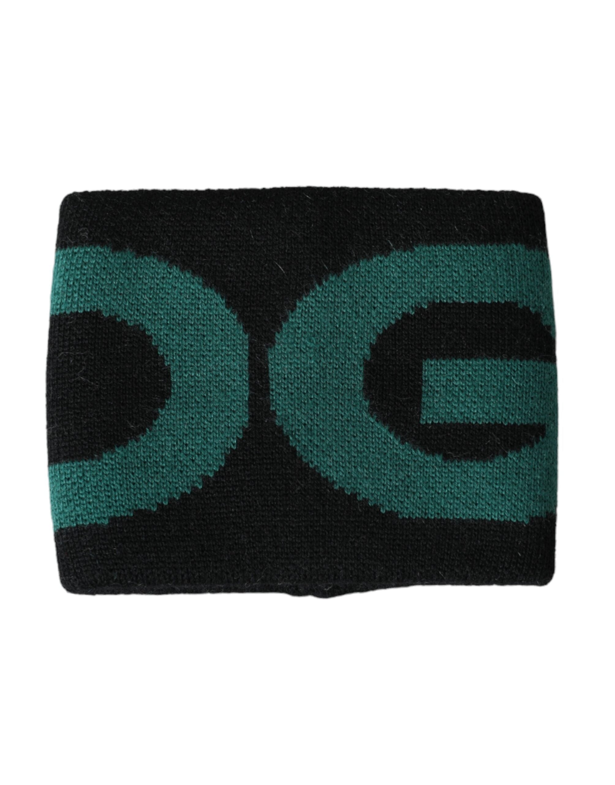 Dolce & Gabbana Black Green Wool Logo #DGMILLENNIALS Wristband LUNESCAPE