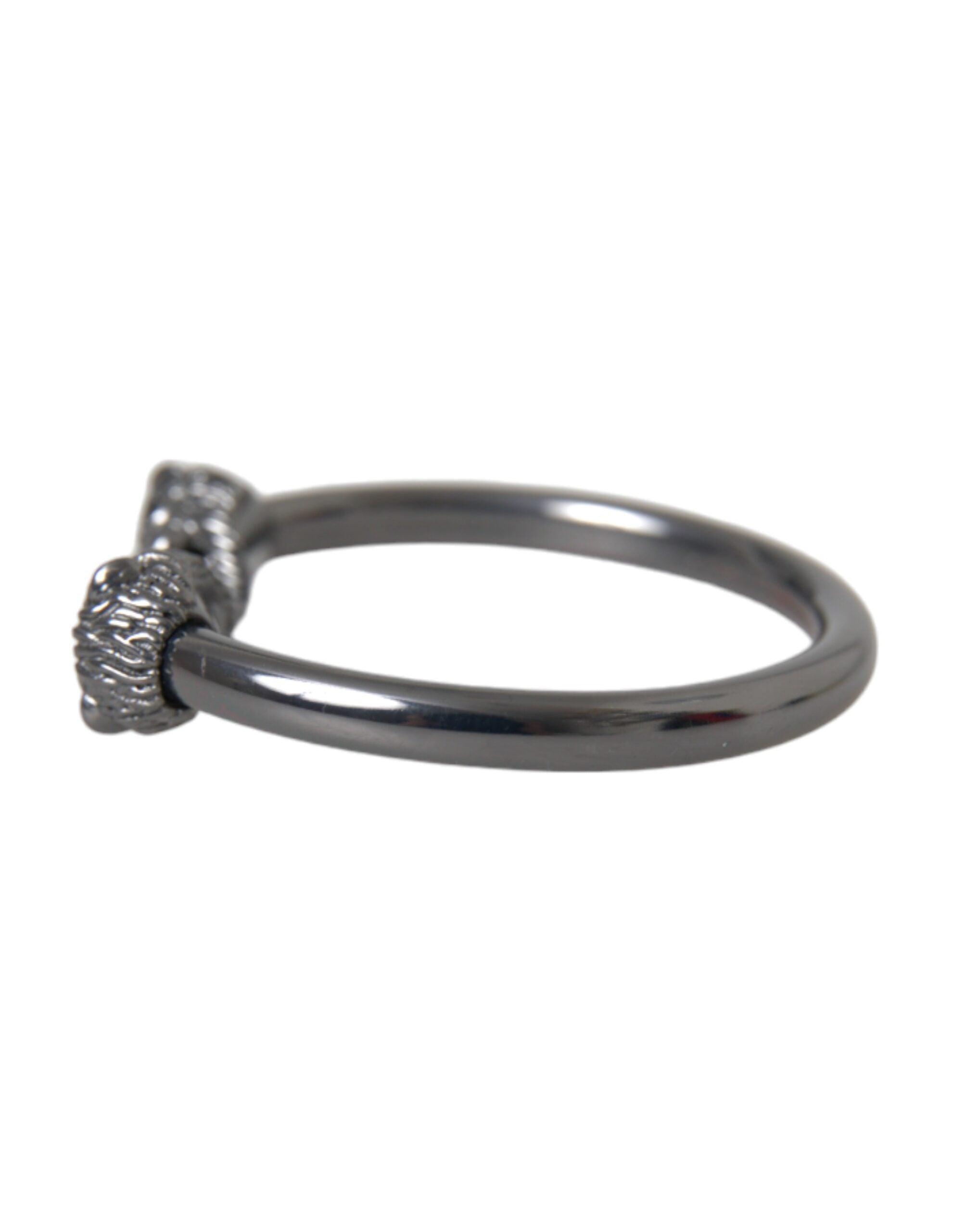 Nialaya Black Rhodium Lion Bangle Bracelet Women LUNESCAPE