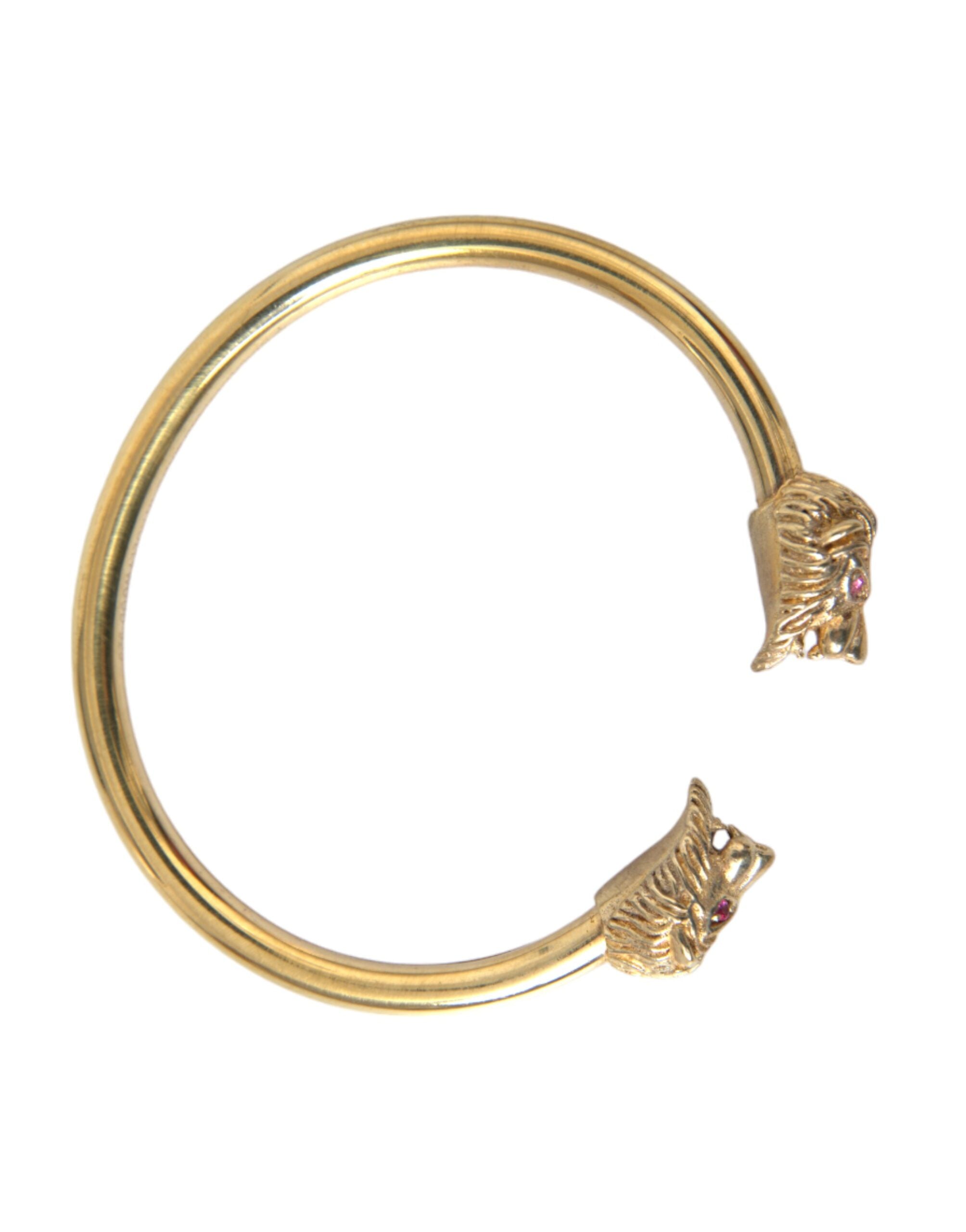 Nialaya Gold CZ Lion Bangle Bracelet Women LUNESCAPE