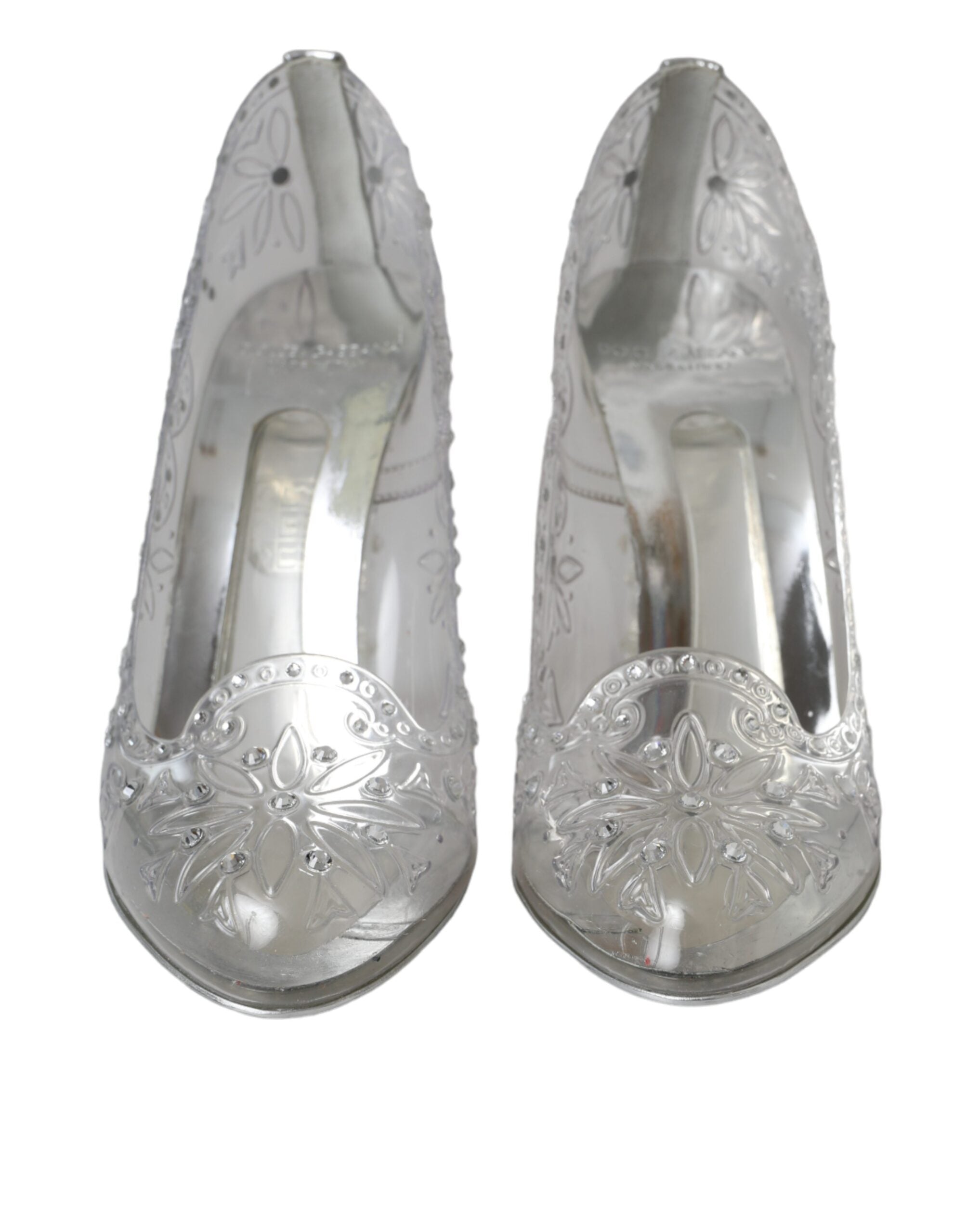 Dolce & Gabbana Clear Floral Crystal Heels CINDERELLA Shoes LUNESCAPE