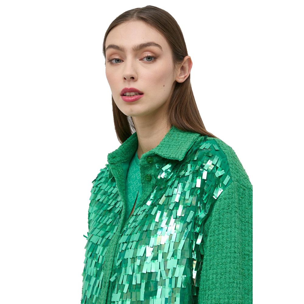 PINKO Green Cotton Shirt LUNESCAPE