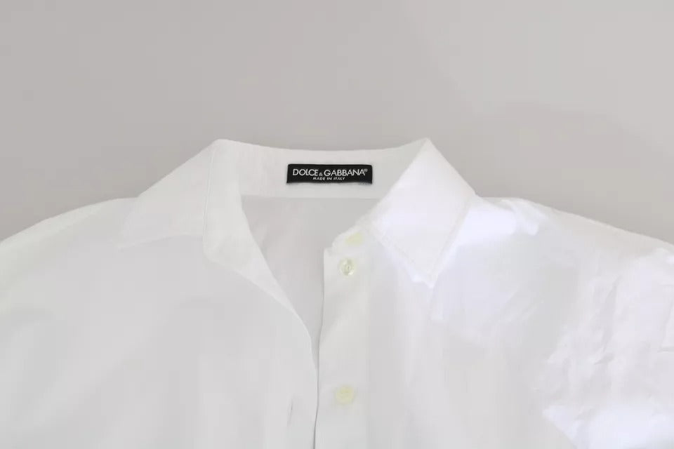Dolce & Gabbana White Collared Short Sleeve Polo Shirt Top
