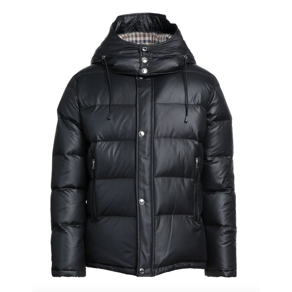 Aquascutum Black Polyester Men Jacket LUNESCAPE