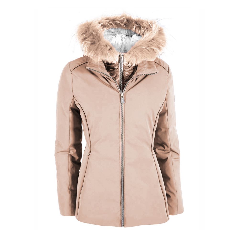 Yes Zee Beige Polyamide Women Jacket LUNESCAPE