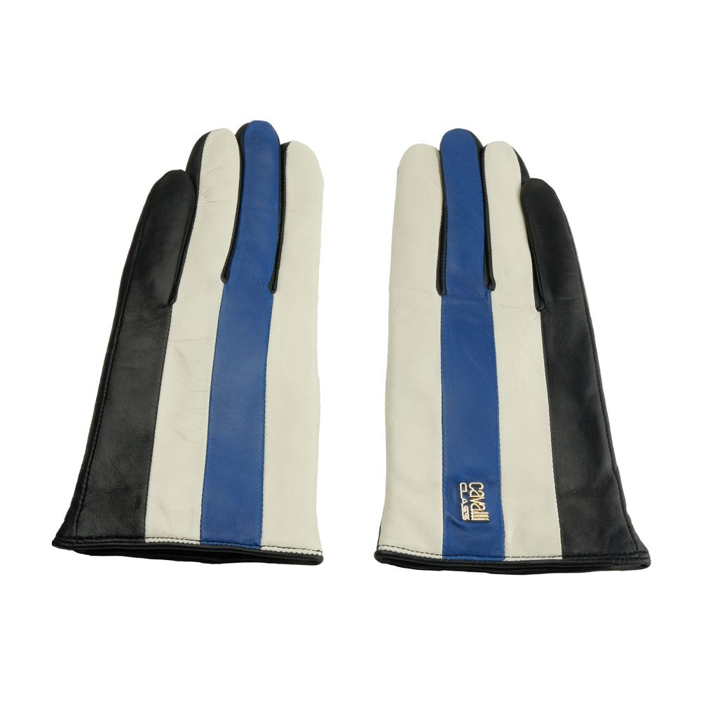Cavalli Class Blue Lambskin Women Glove LUNESCAPE