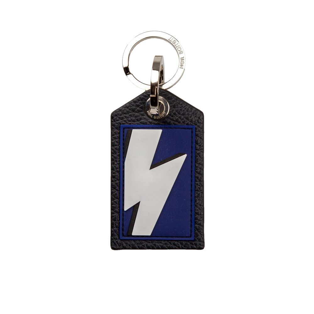 Neil Barrett Blue Leather Men Keychain LUNESCAPE