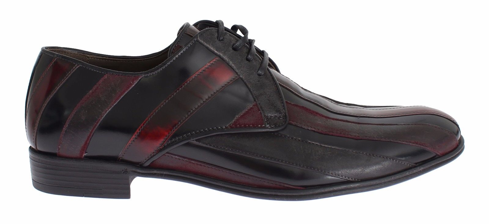 Dolce & Gabbana Black Bordeaux Leather Dress Formal Shoes LUNESCAPE
