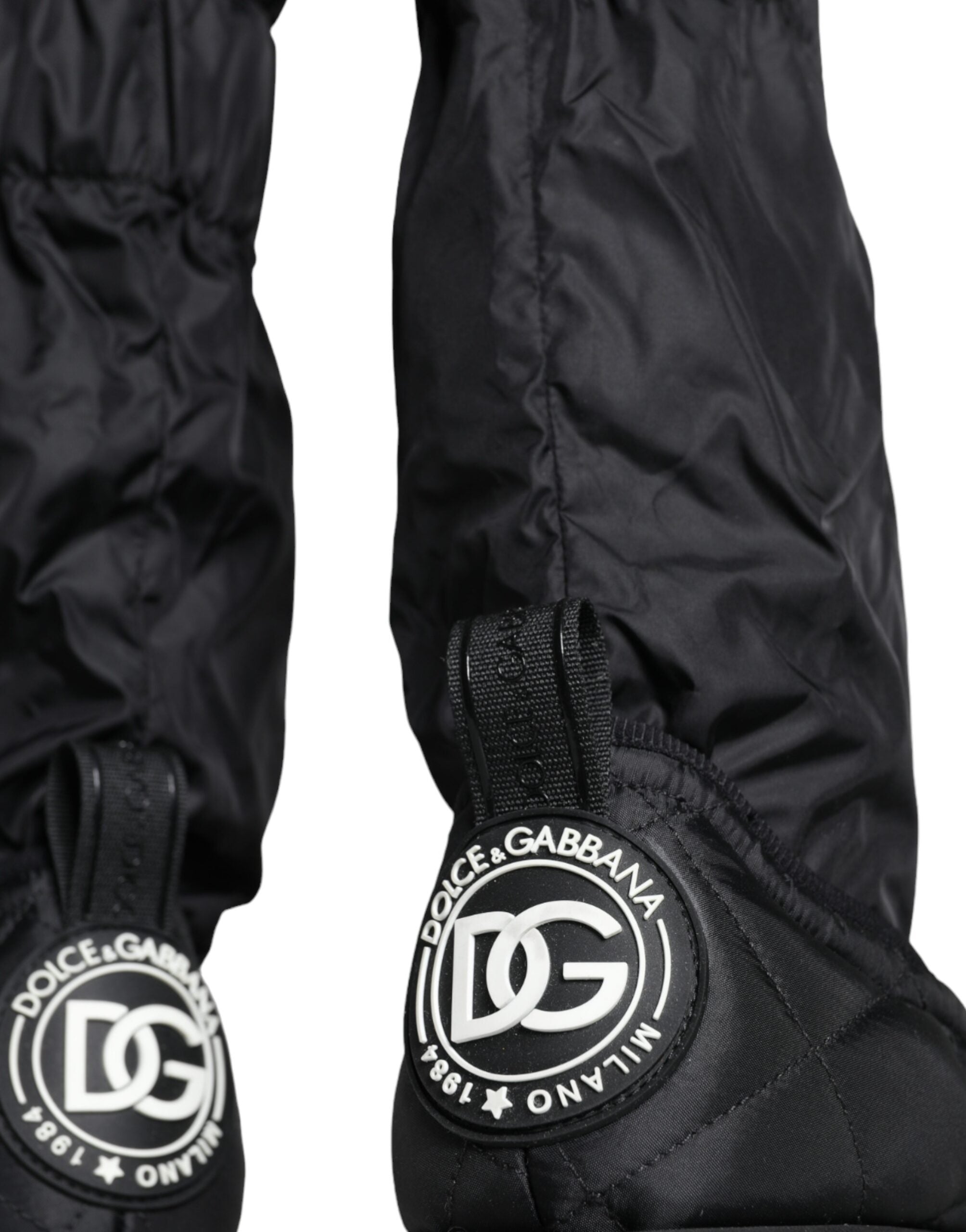 Dolce & Gabbana Black Quilted Knee High Winter Boots