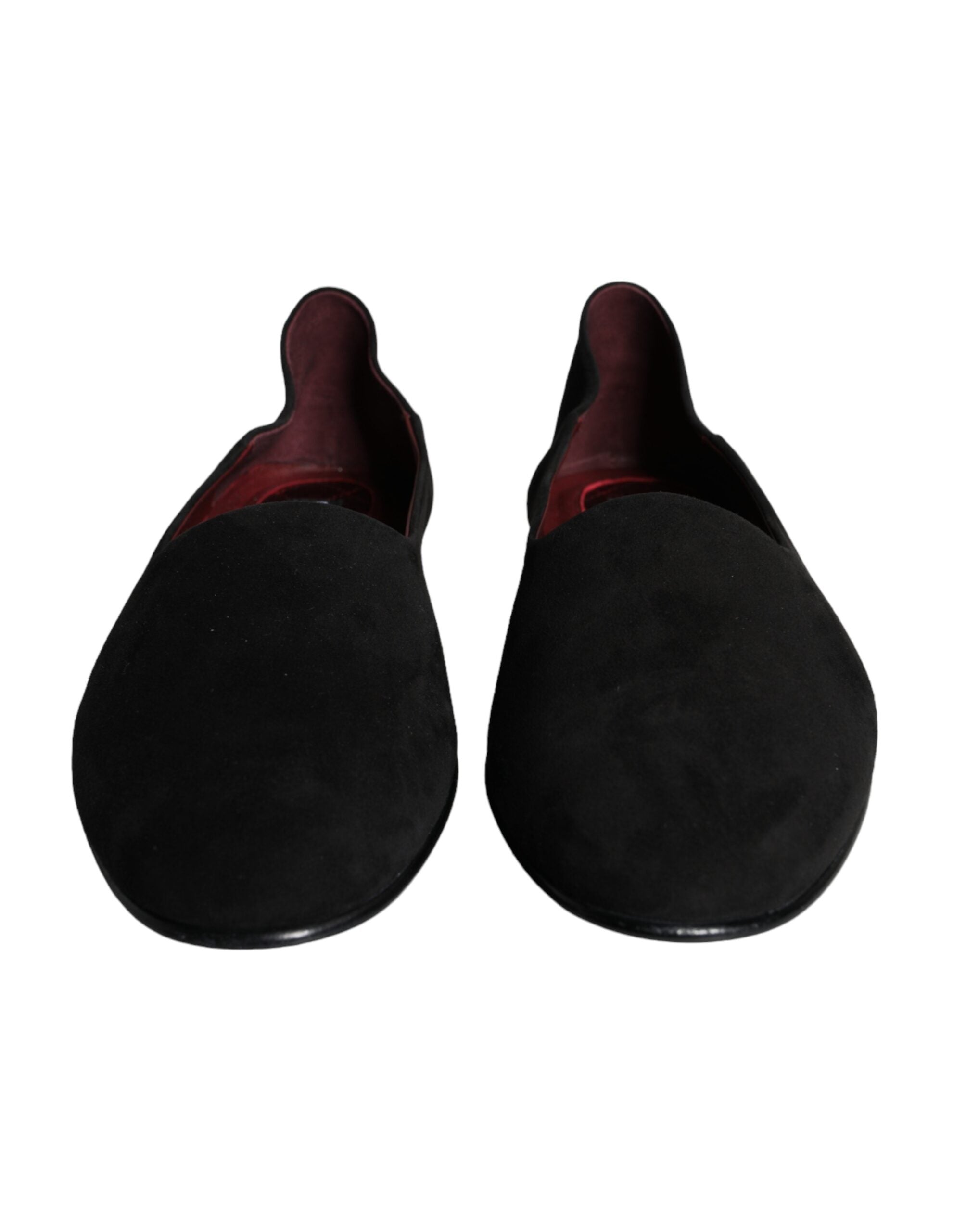 Dolce & Gabbana Black Suede Loafers Formal Slip On Shoes LUNESCAPE