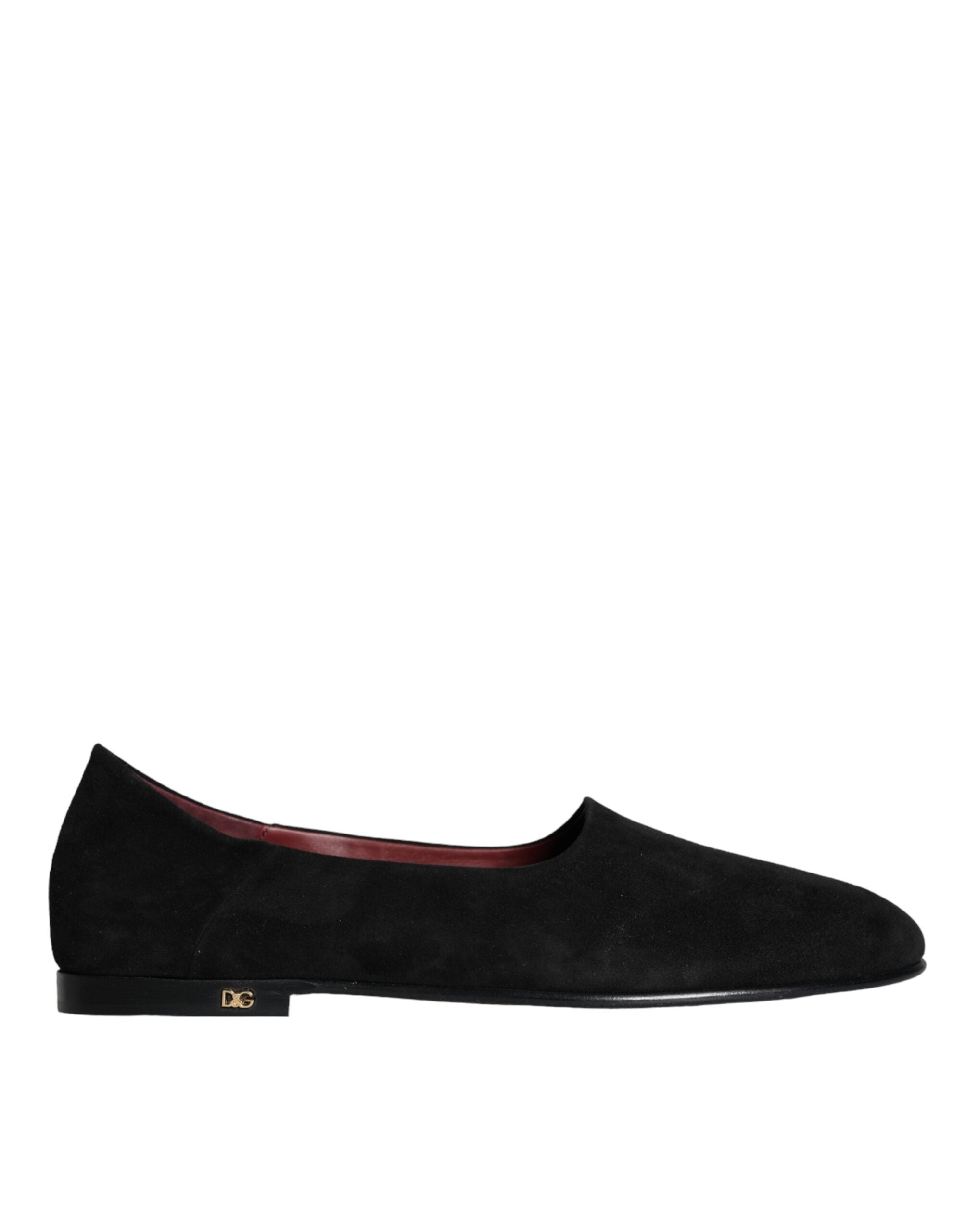 Dolce & Gabbana Black Suede Loafers Formal Slip On Shoes LUNESCAPE