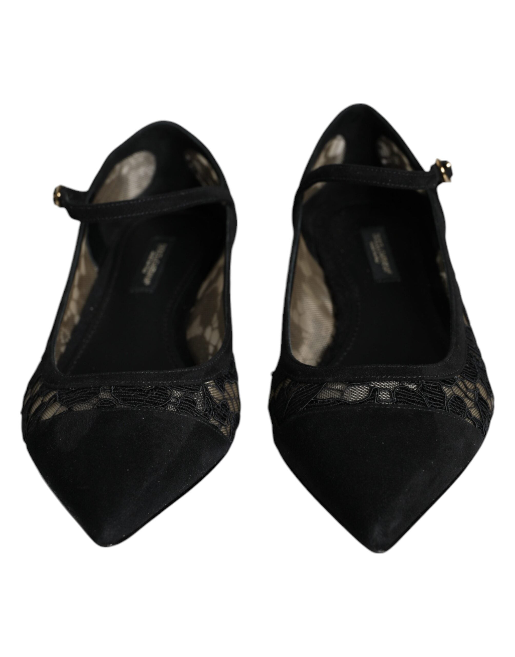 Dolce & Gabbana Black Taormina Lace Bellucci Flats Shoes LUNESCAPE