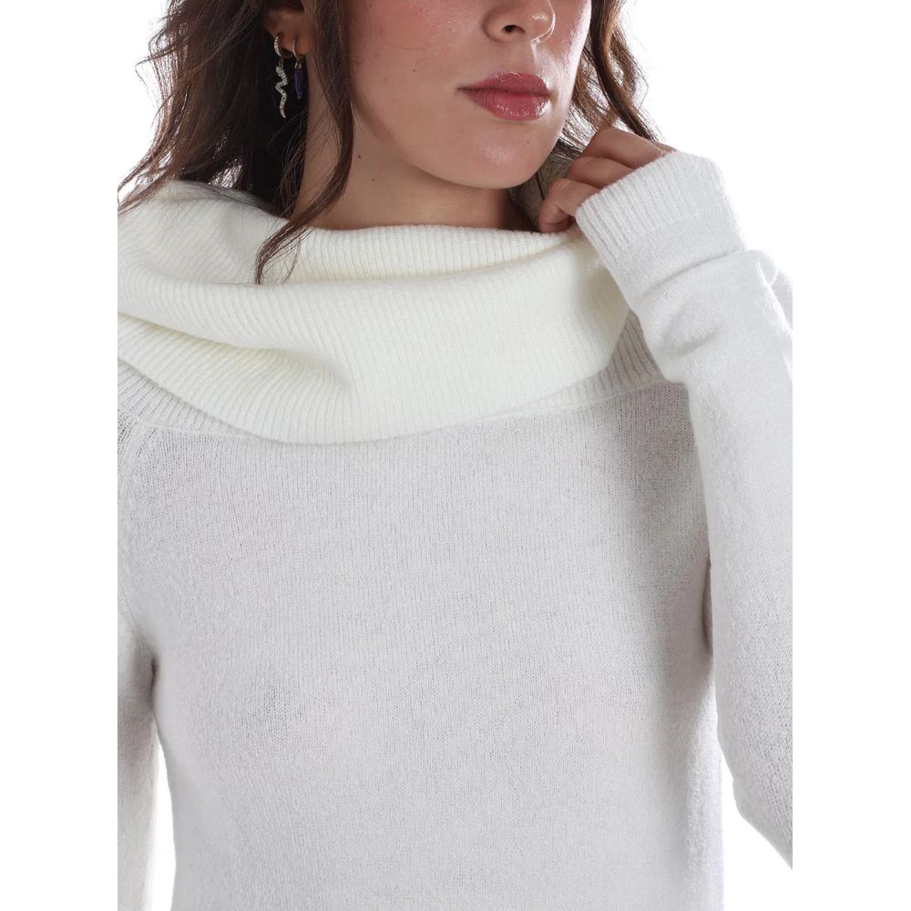 Yes Zee White Viscose Sweater LUNESCAPE