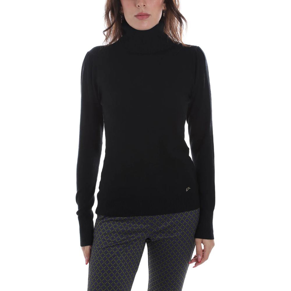 Yes Zee Black Viscose Sweater LUNESCAPE