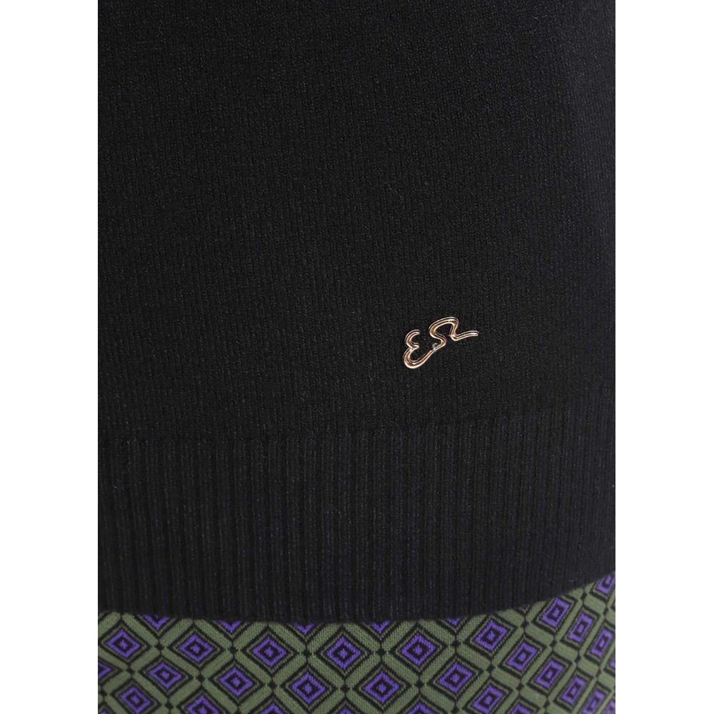 Yes Zee Black Viscose Sweater LUNESCAPE