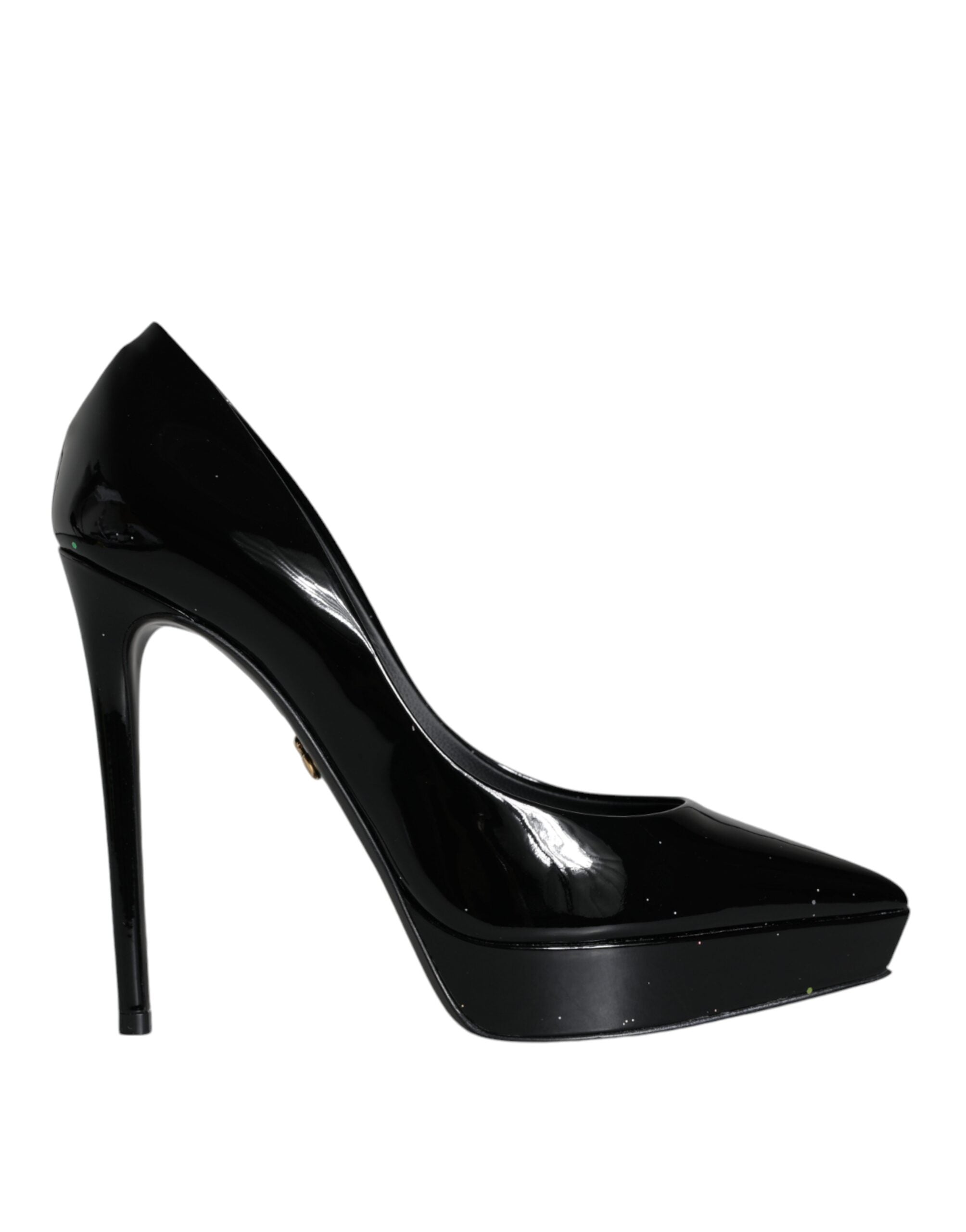 Dolce & Gabbana Black Leather Platform Heels Pumps Shoes LUNESCAPE
