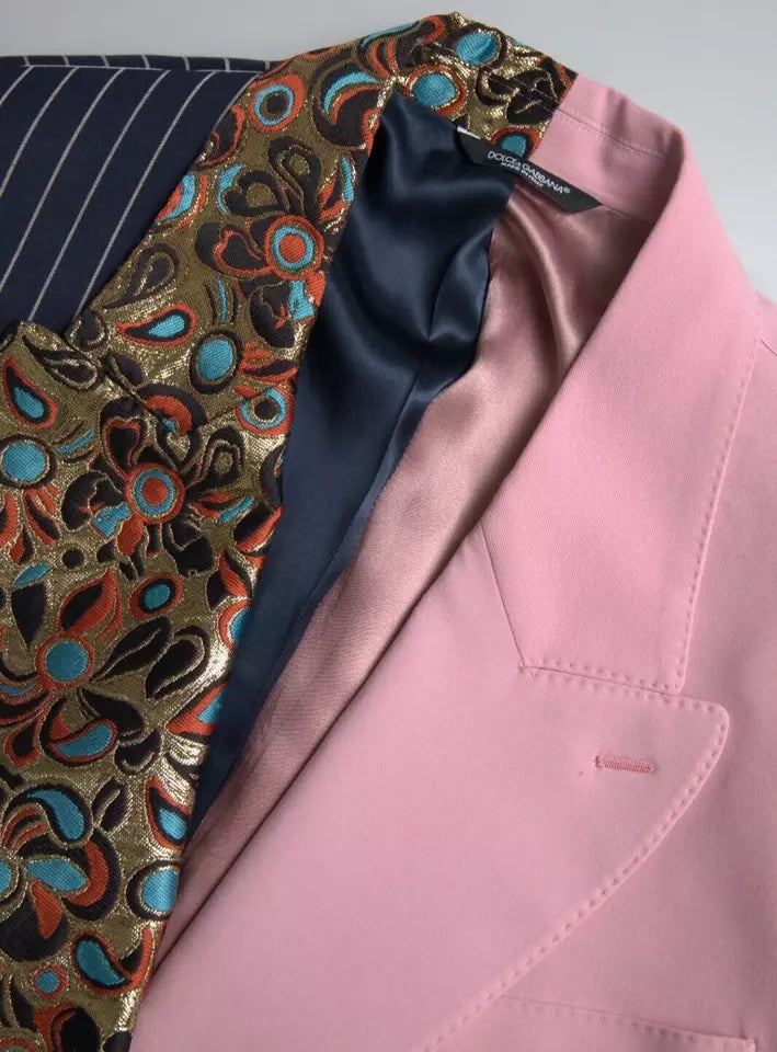 Dolce & Gabbana Multicolor Patchwork Single Breasted Blazer