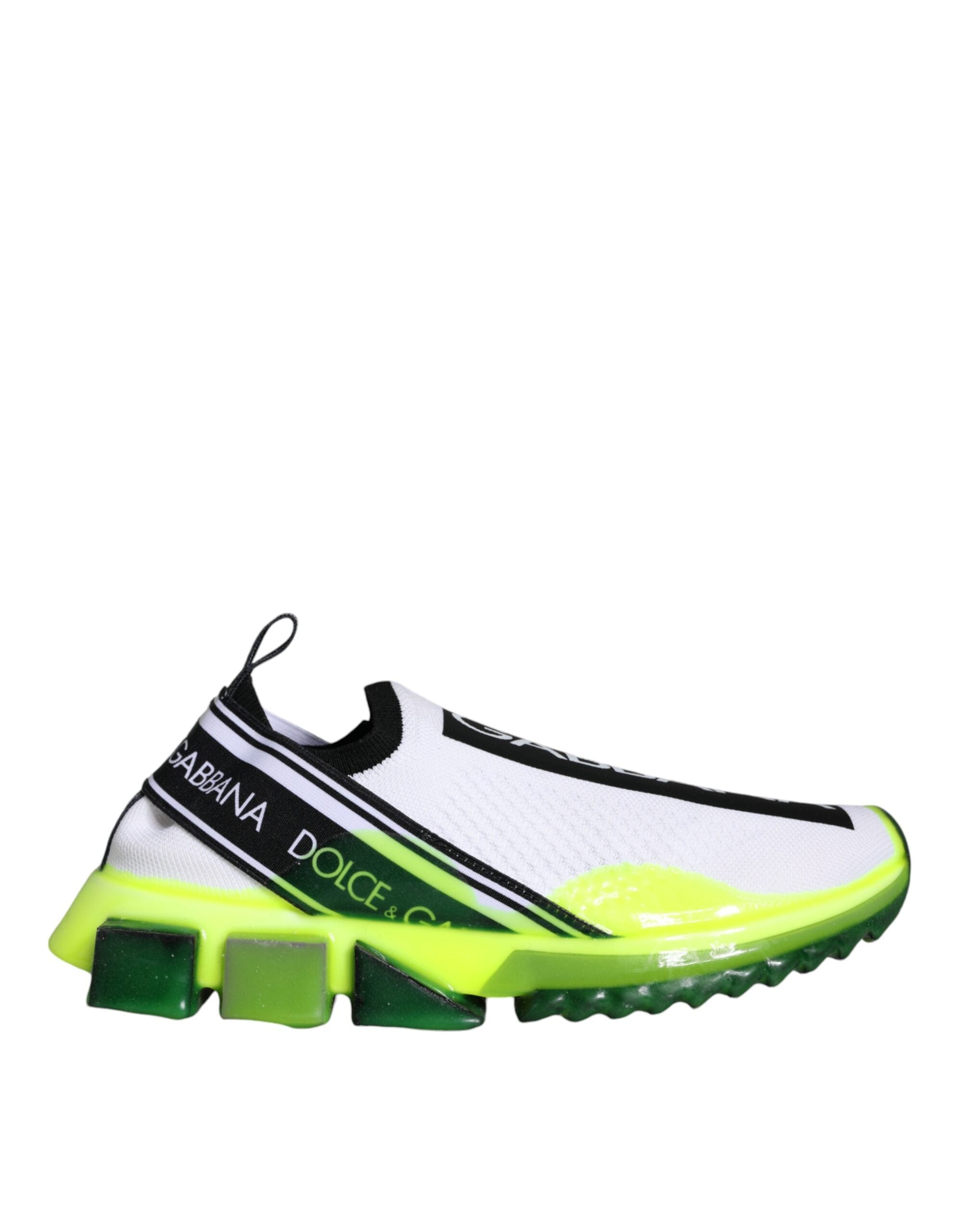 Dolce & Gabbana White Yellow Slip On Sorrento Sneakers Shoes LUNESCAPE