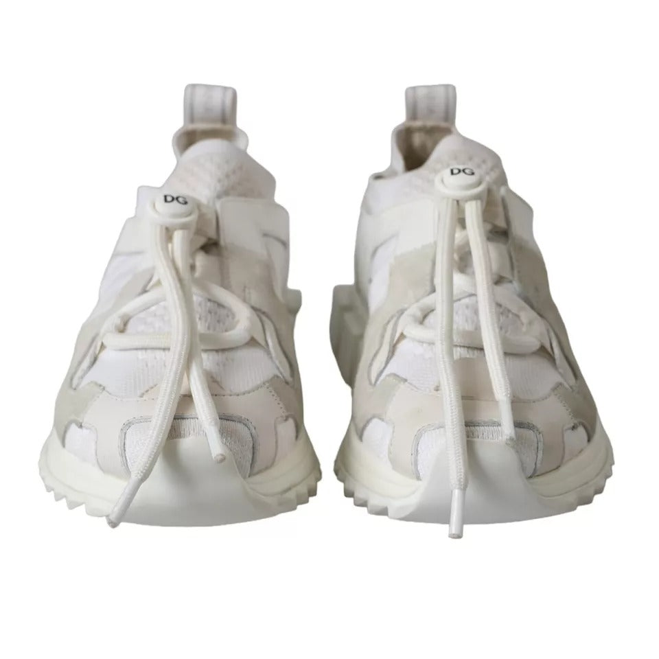 Dolce & Gabbana White Mesh Sorrento Trekking Sneakers Shoes LUNESCAPE