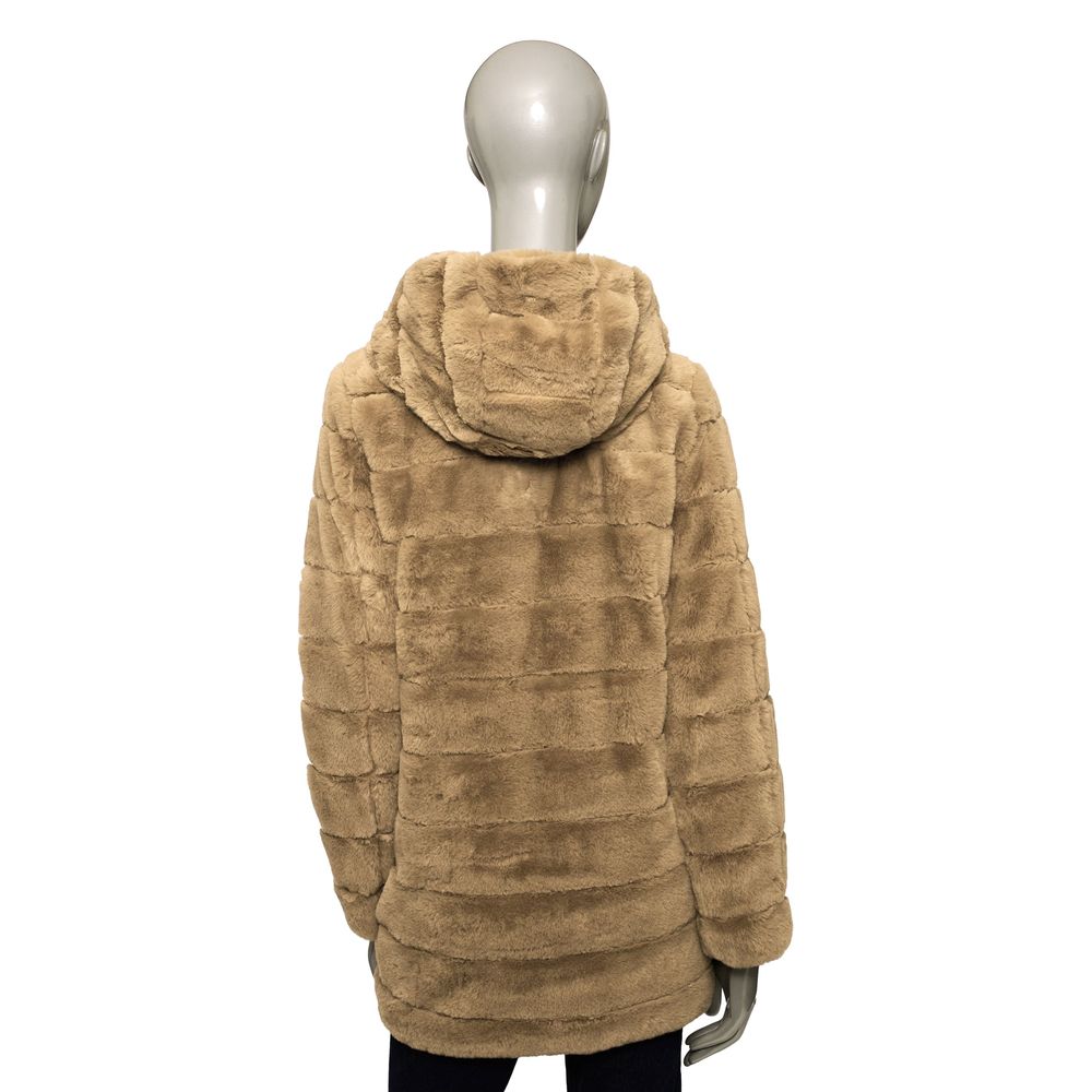 Baldinini Trend Beige Eco-Fur Women's Coat LUNESCAPE