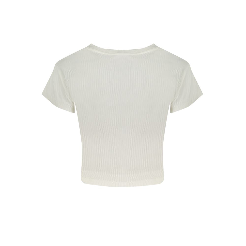 Calvin Klein White Cotton Tops & T-Shirt LUNESCAPE