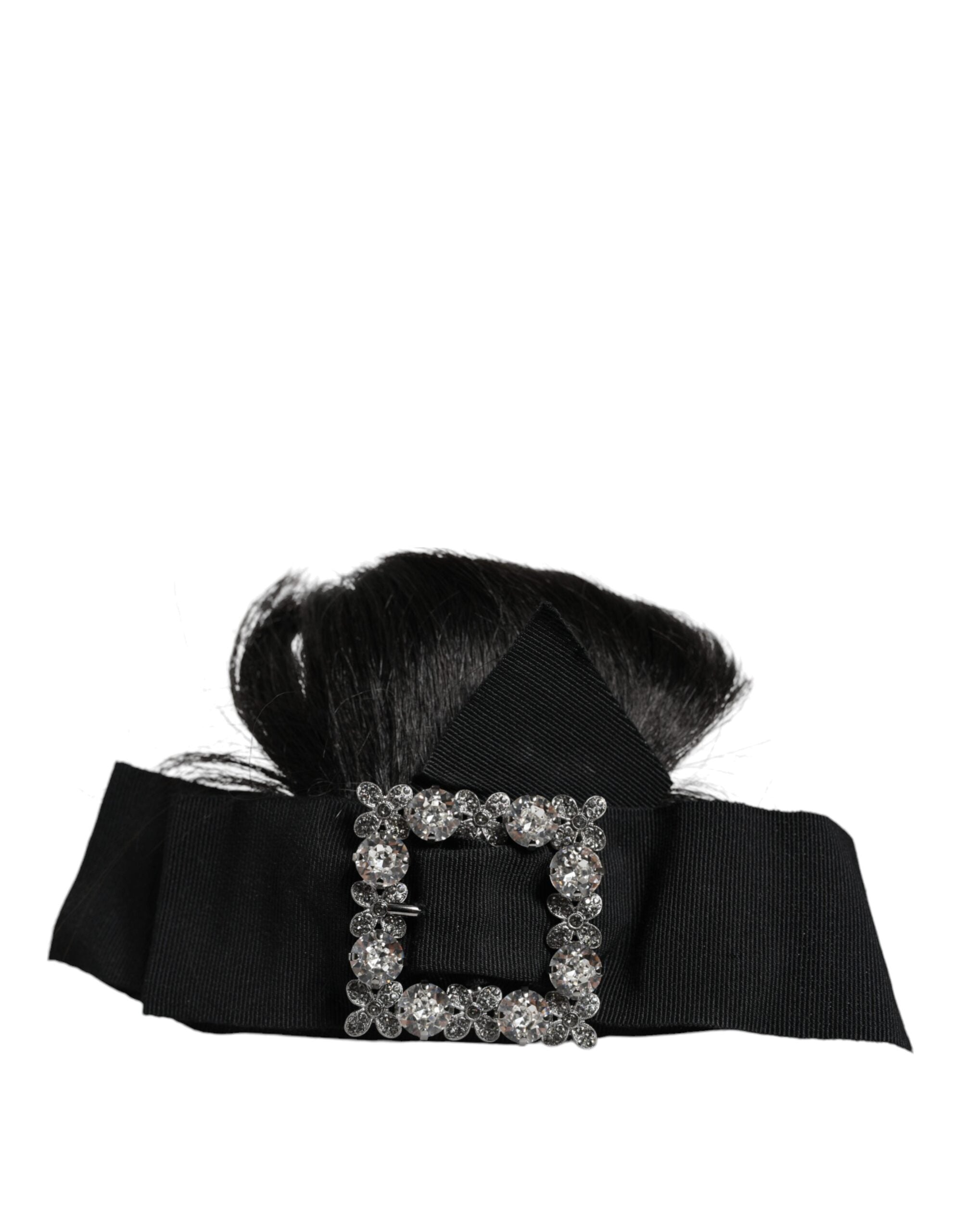 Dolce & Gabbana Black Hair Parrucchiera Crystal Headband Diadem LUNESCAPE