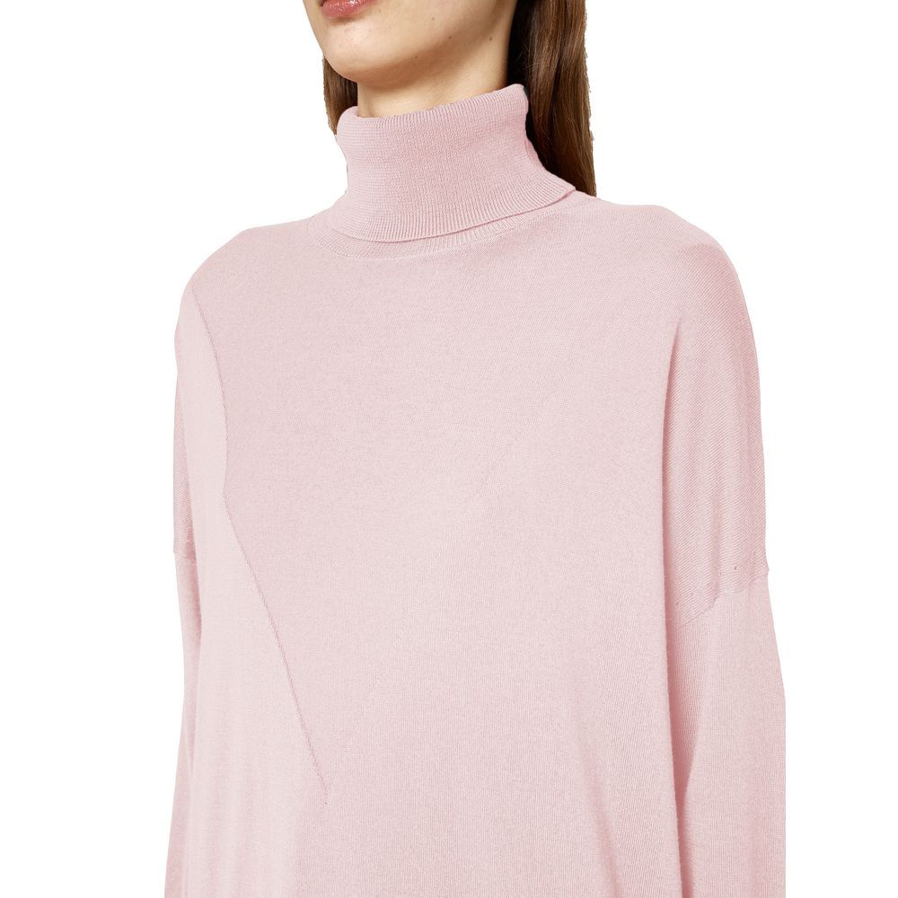 Alpha Studio Pink Silk Sweater LUNESCAPE