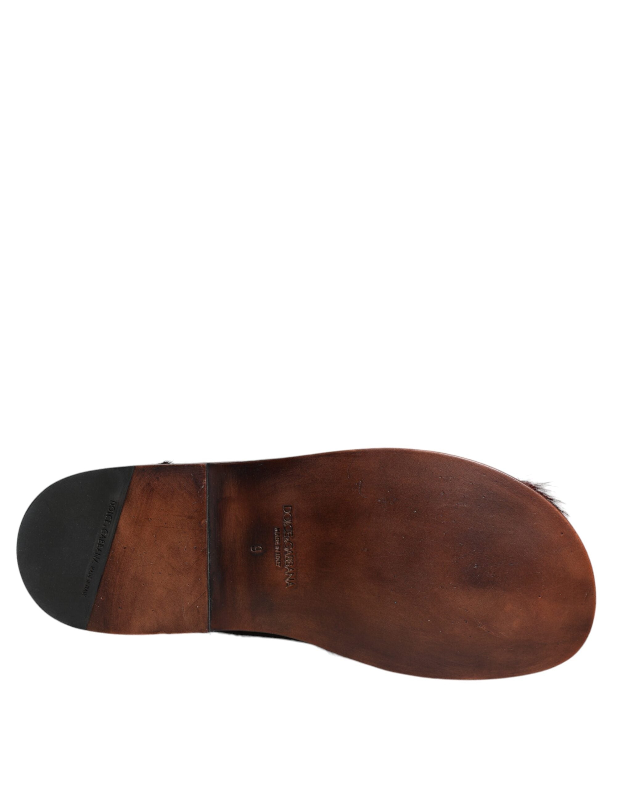 Dolce & Gabbana Black Red  Backstrap Sandal