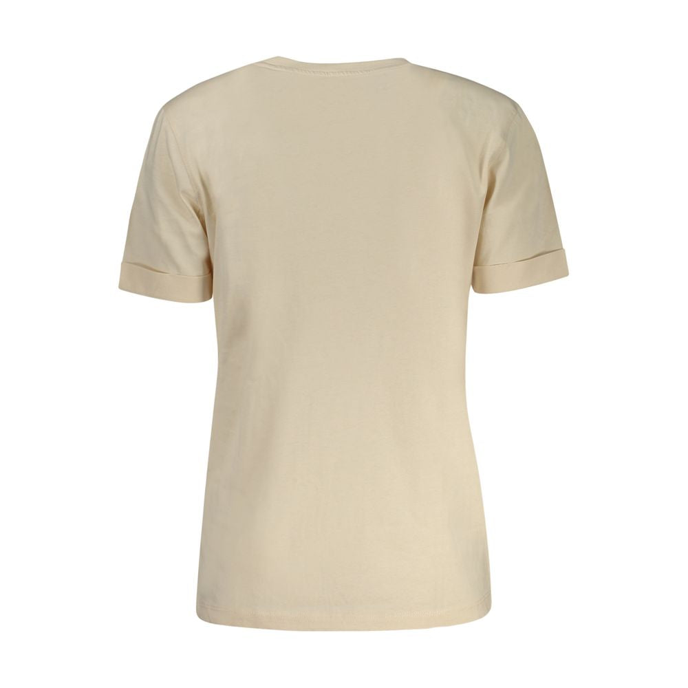 Guess Jeans Beige Cotton T-Shirt LUNESCAPE