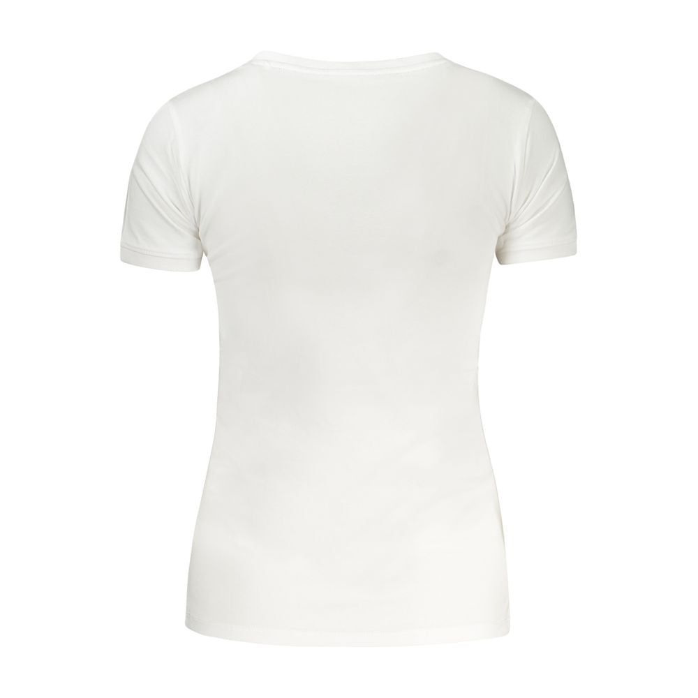 Guess Jeans White Cotton T-Shirt LUNESCAPE