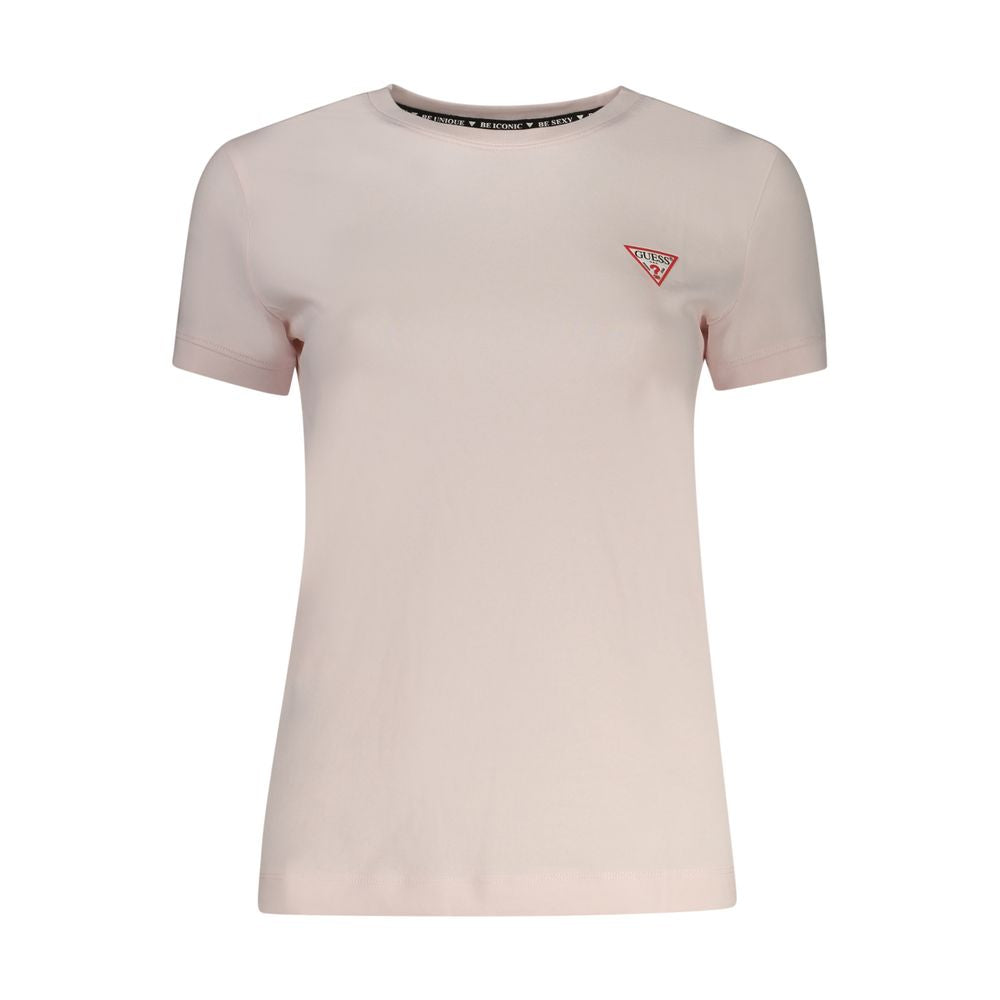 Guess Jeans Pink Cotton T-Shirt LUNESCAPE