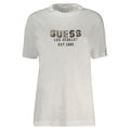 Guess Jeans White Cotton T-Shirt LUNESCAPE