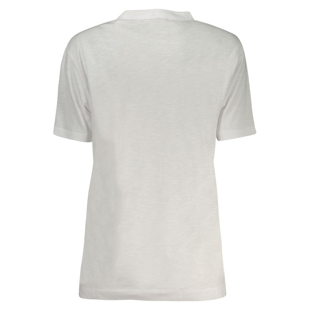 Guess Jeans White Cotton T-Shirt LUNESCAPE