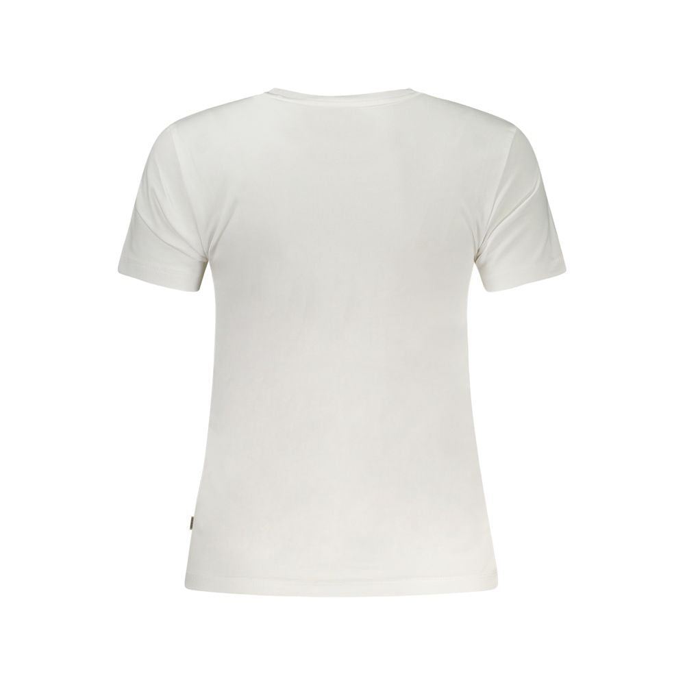 Guess Jeans White Cotton T-Shirt LUNESCAPE