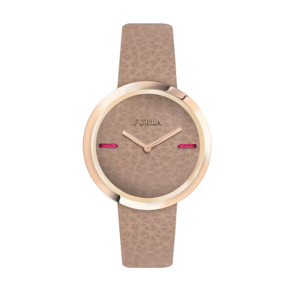 Furla Brown Leather Watch LUNESCAPE