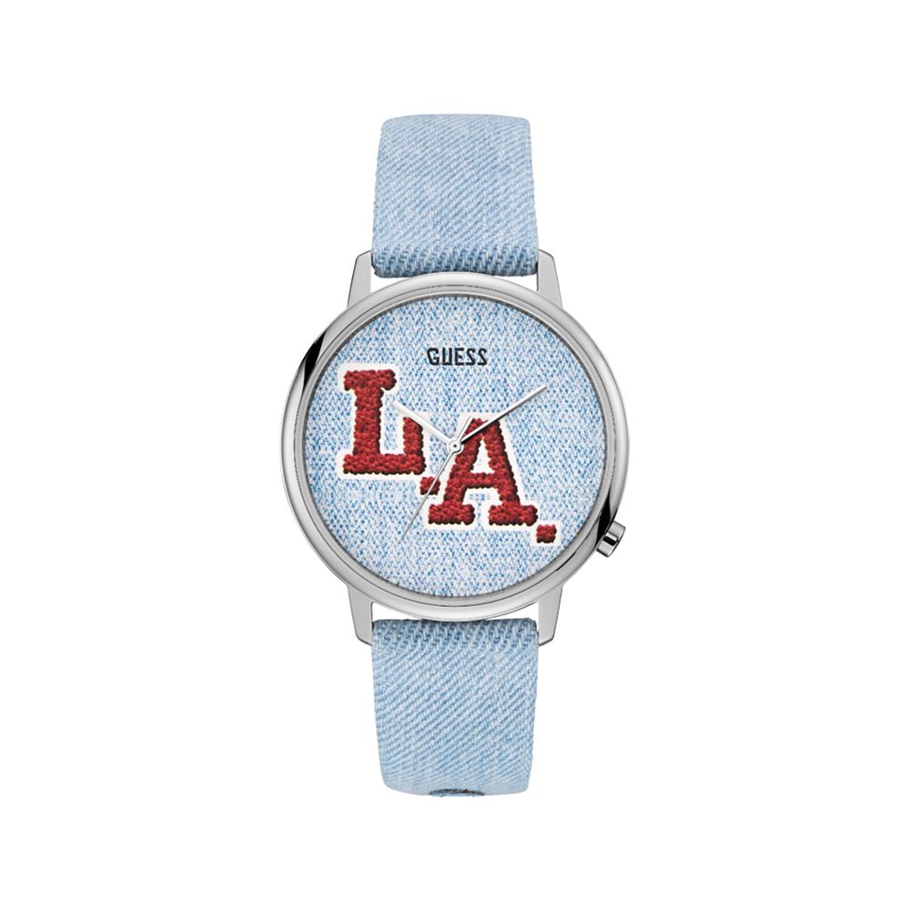 Guess Blue Leather Watch LUNESCAPE