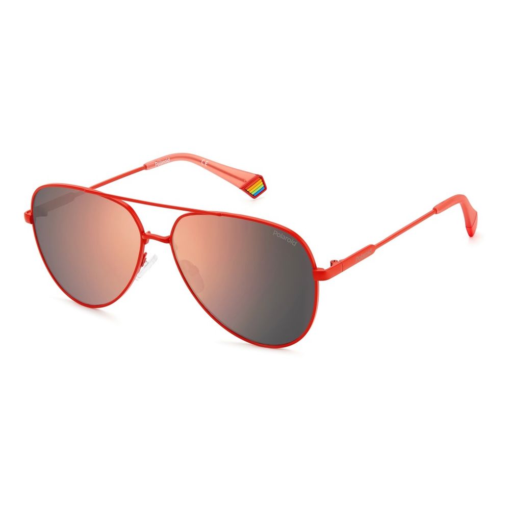 Polaroid Red Metal Sunglasses LUNESCAPE