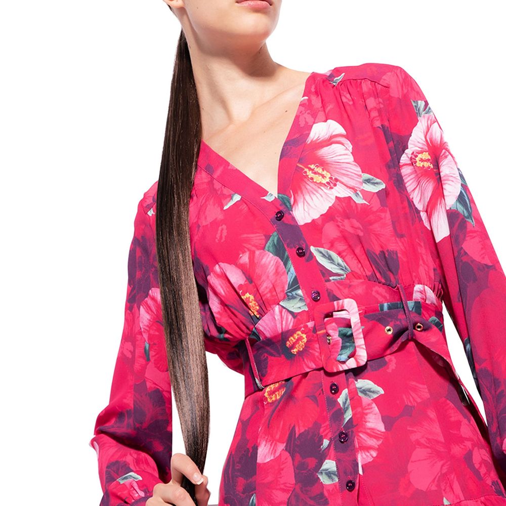 PINKO Fuchsia Viscose Dress LUNESCAPE