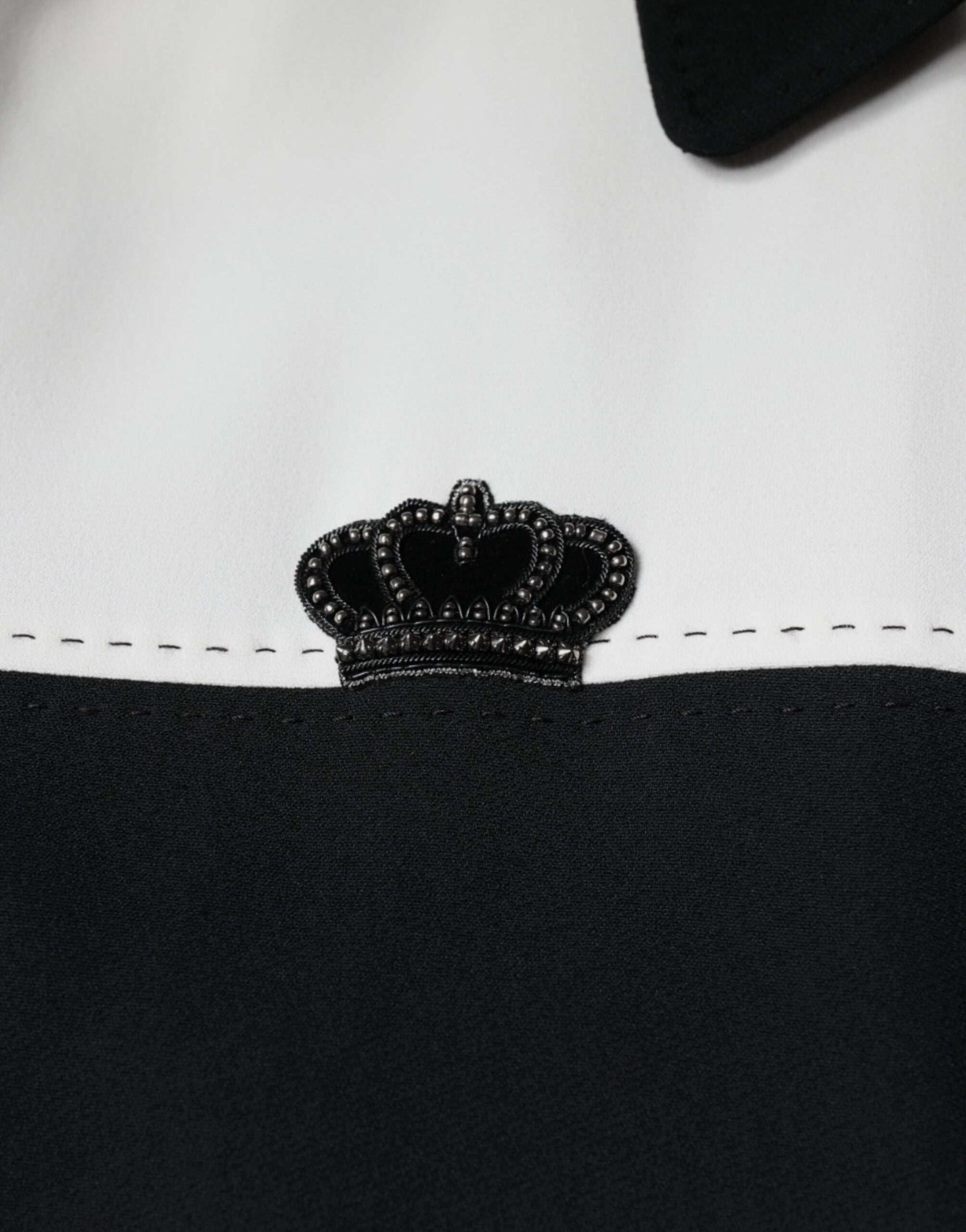 Dolce & Gabbana Black White DG Crown Shirt Jacket
