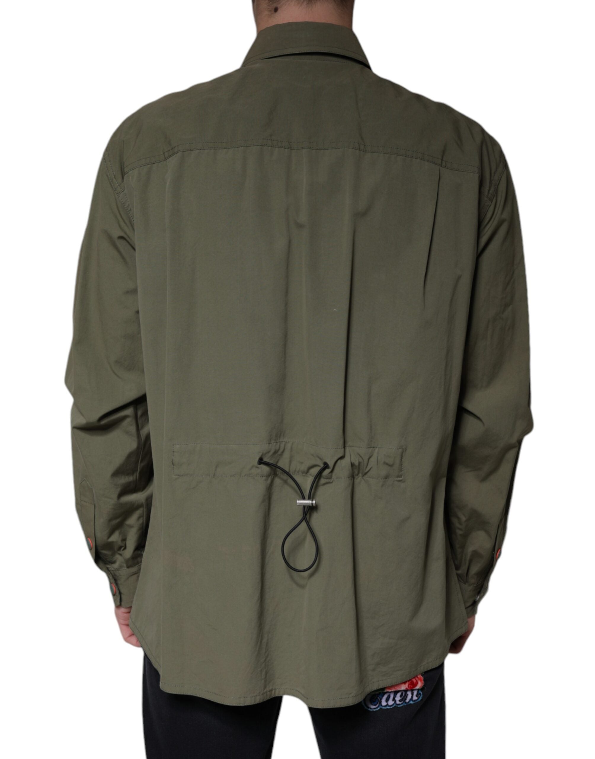 Dolce & Gabbana Military Green Cotton Bend  Cargo Jacket
