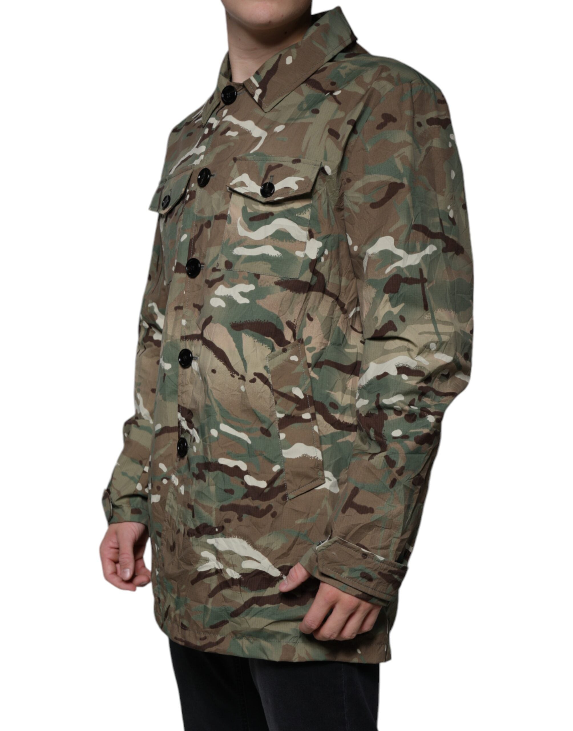 Dolce & Gabbana Multicolor Camouflage  Cargo Jacket