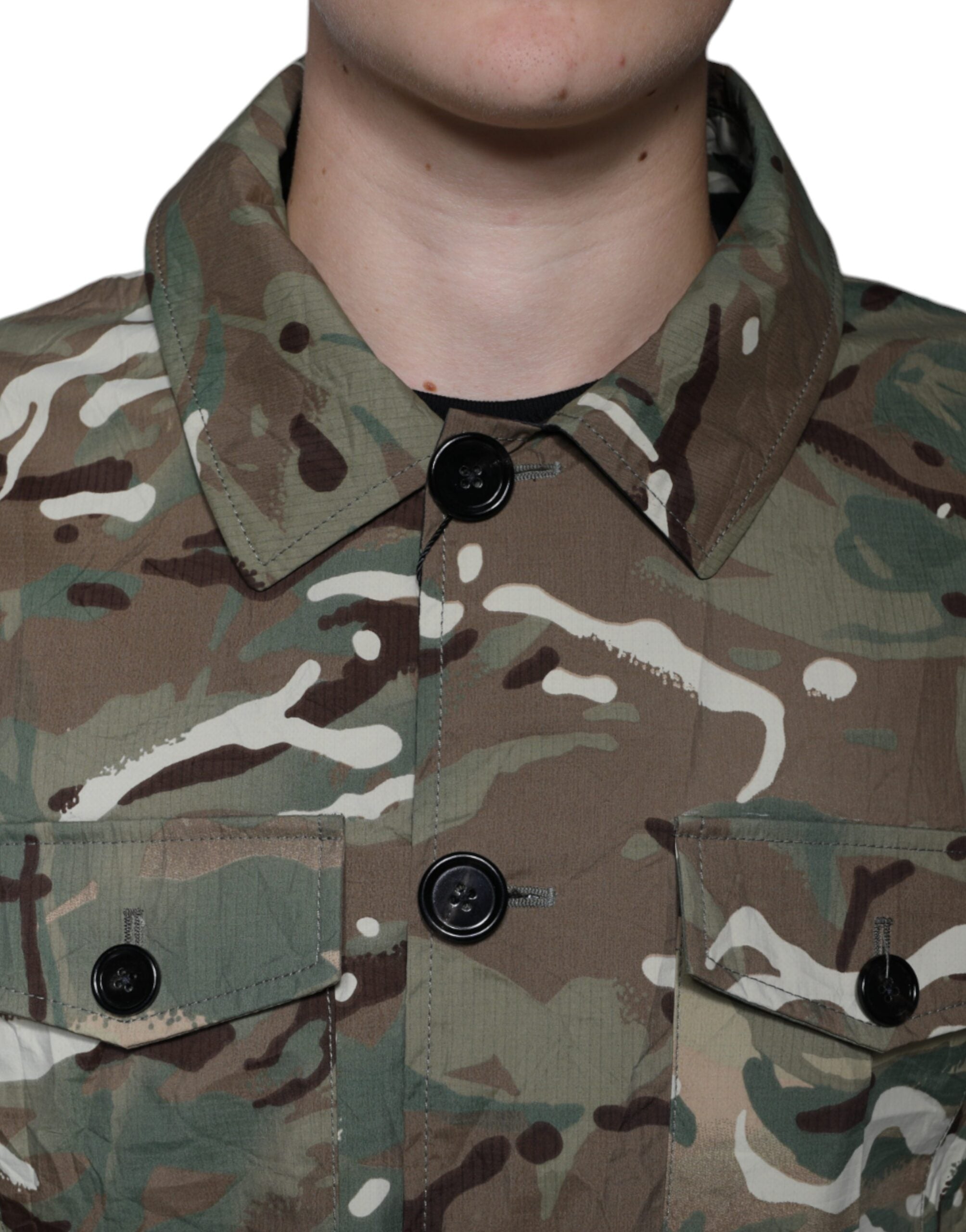 Dolce & Gabbana Multicolor Camouflage  Cargo Jacket