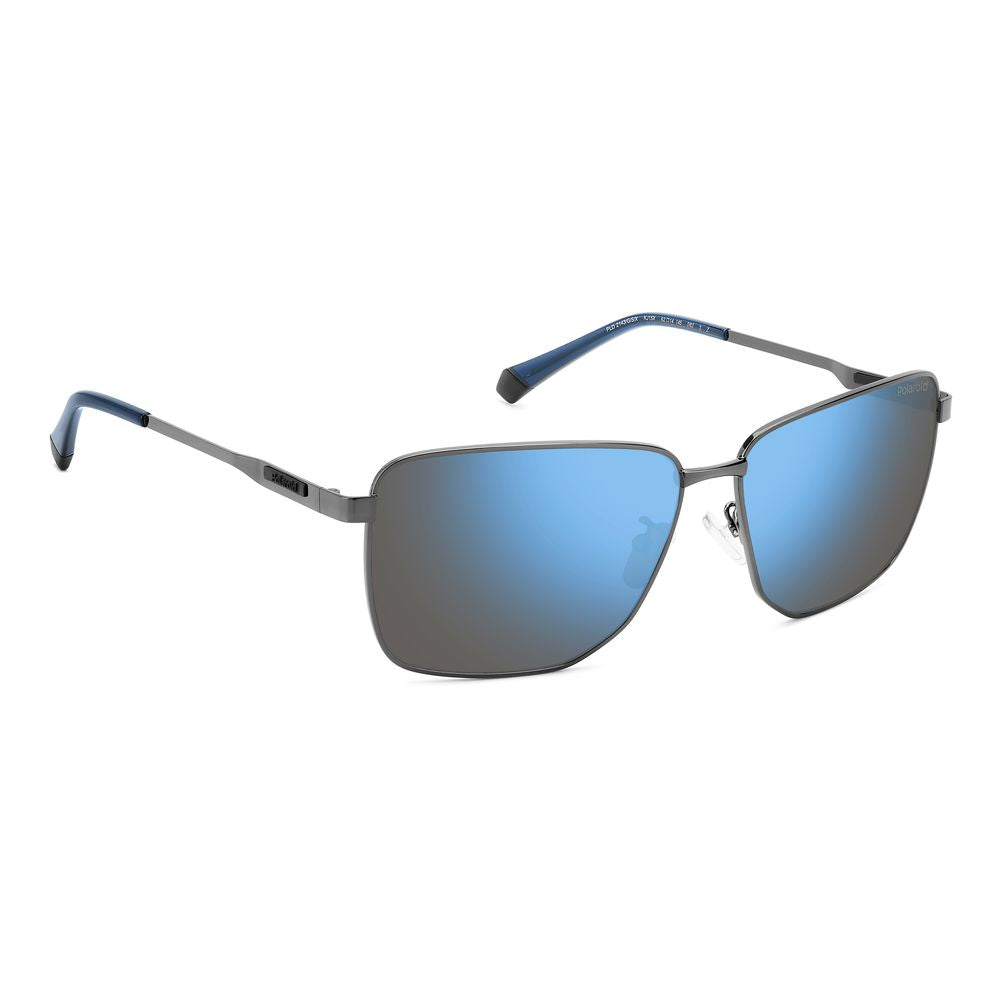 Polaroid Gray Metal Sunglasses LUNESCAPE