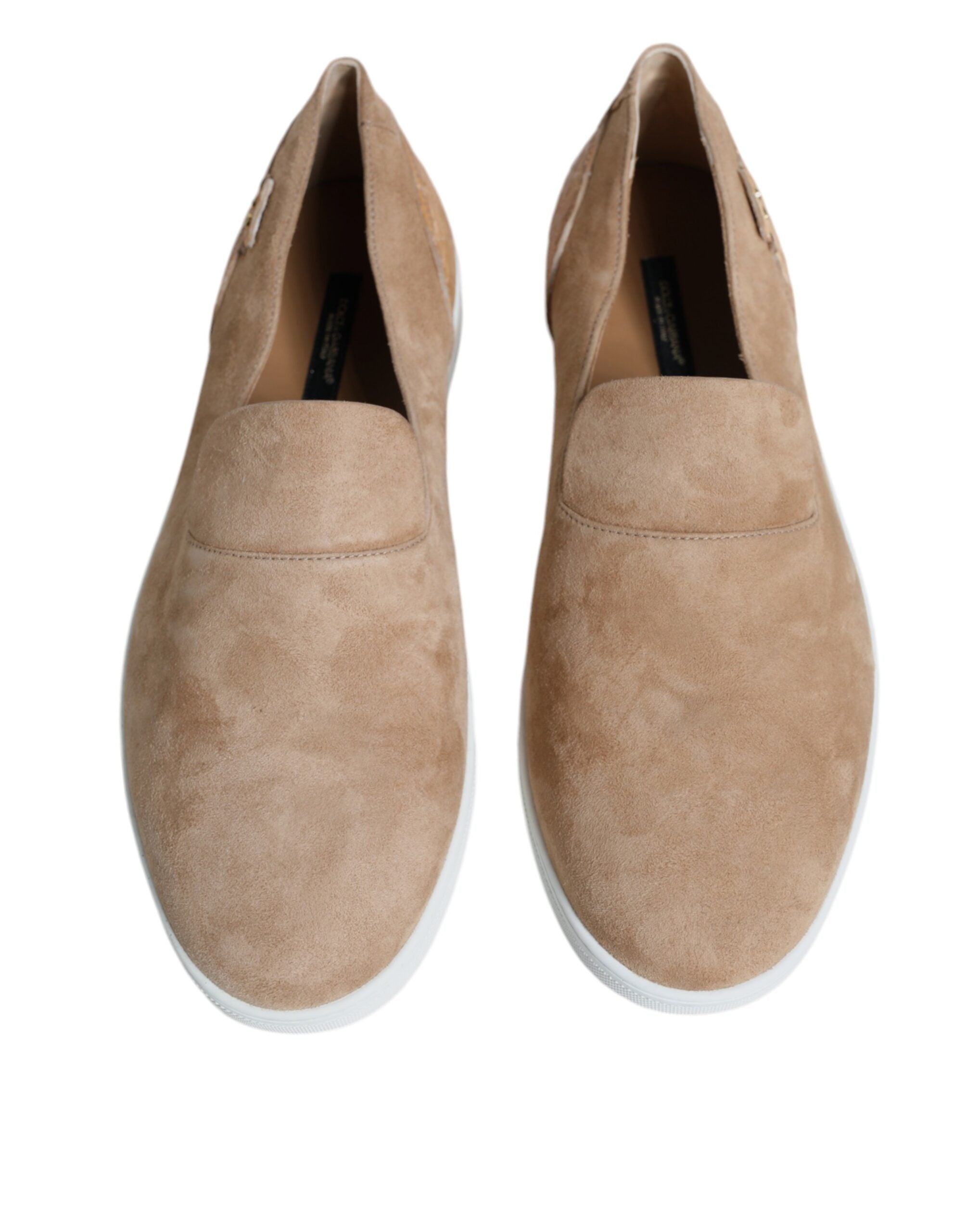 Dolce & Gabbana Beige Suede Caiman Loafers LUNESCAPE