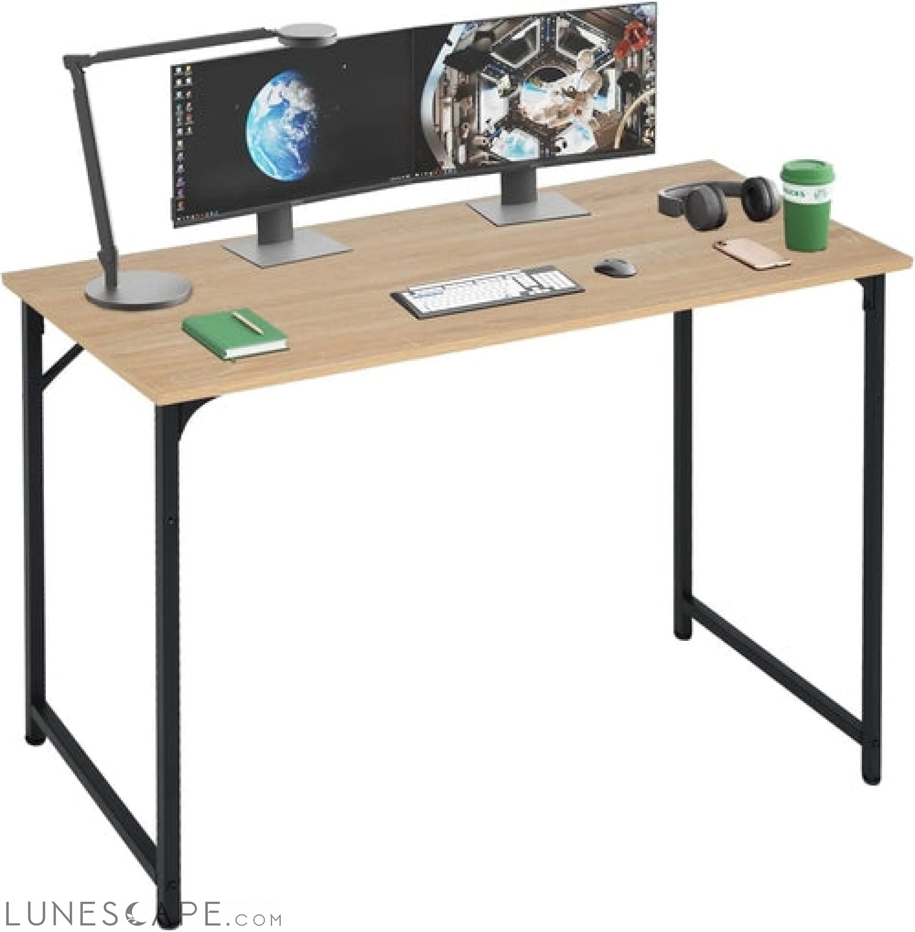 47 Inch Computer Desk Home Office Desk Writing Study Table Modern LUNESCAPE