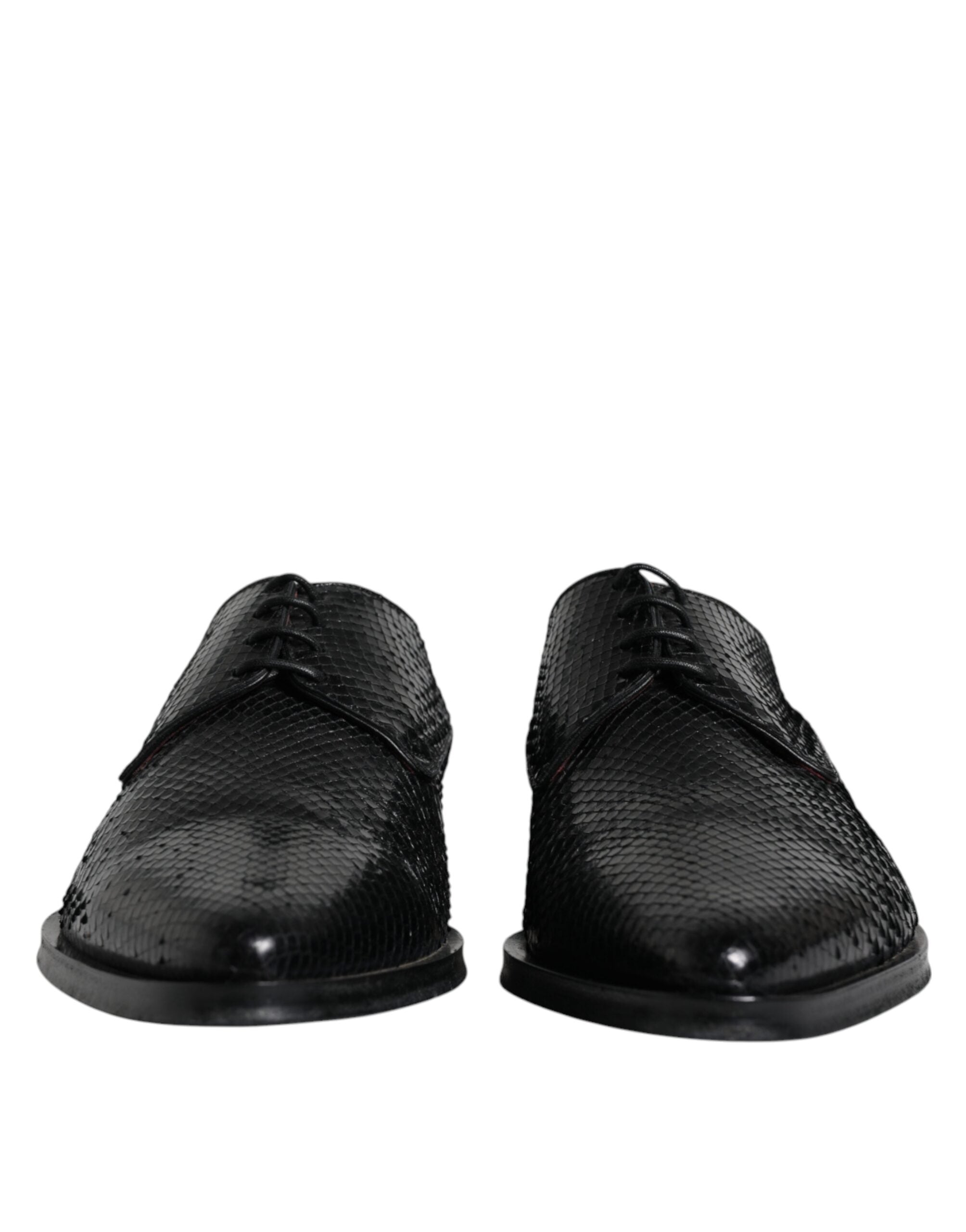 Dolce & Gabbana Black Leather Derby Formal Dress Shoes LUNESCAPE