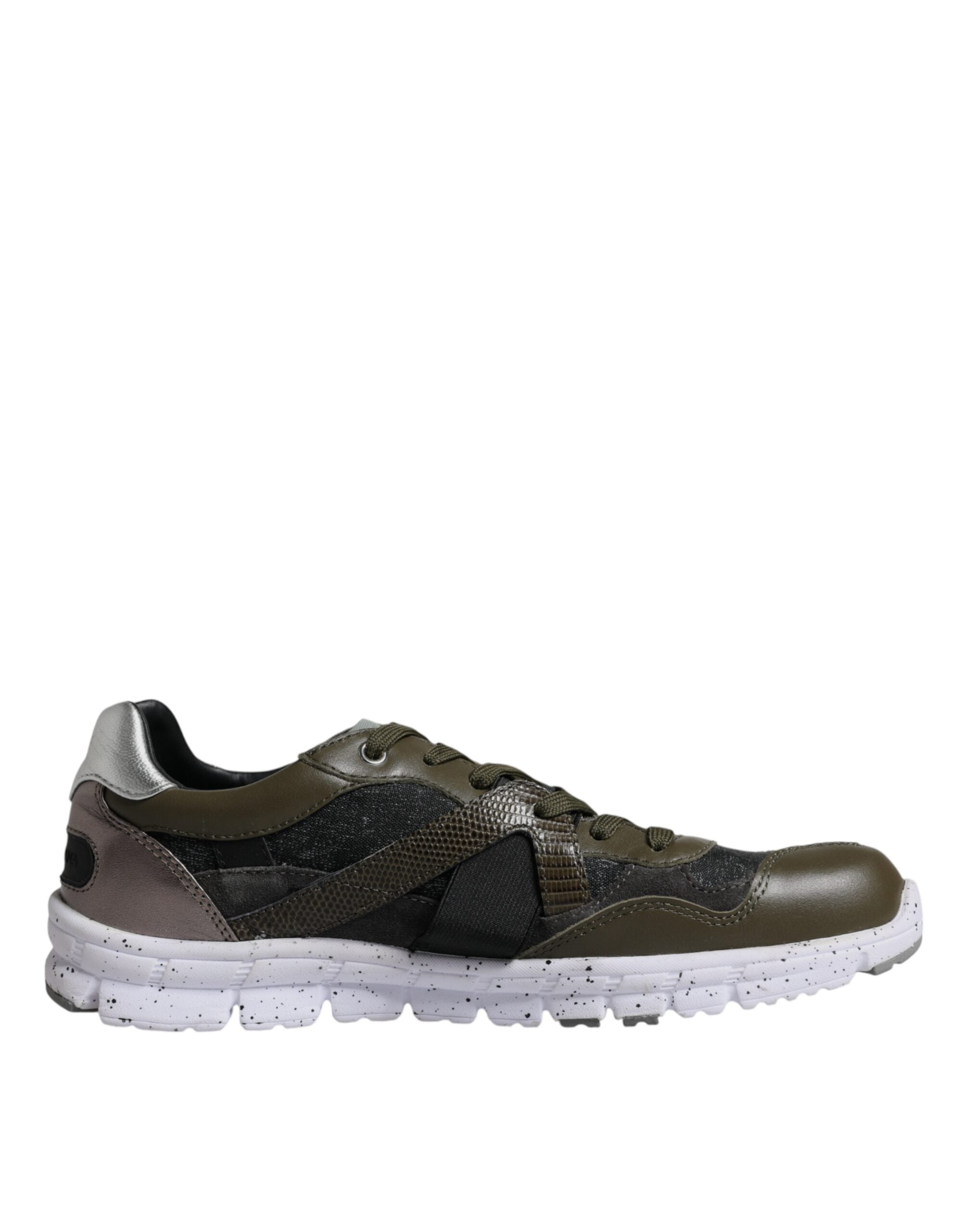 Dolce & Gabbana Multicolor Canvas Leather Low Top Sneaker Shoes LUNESCAPE