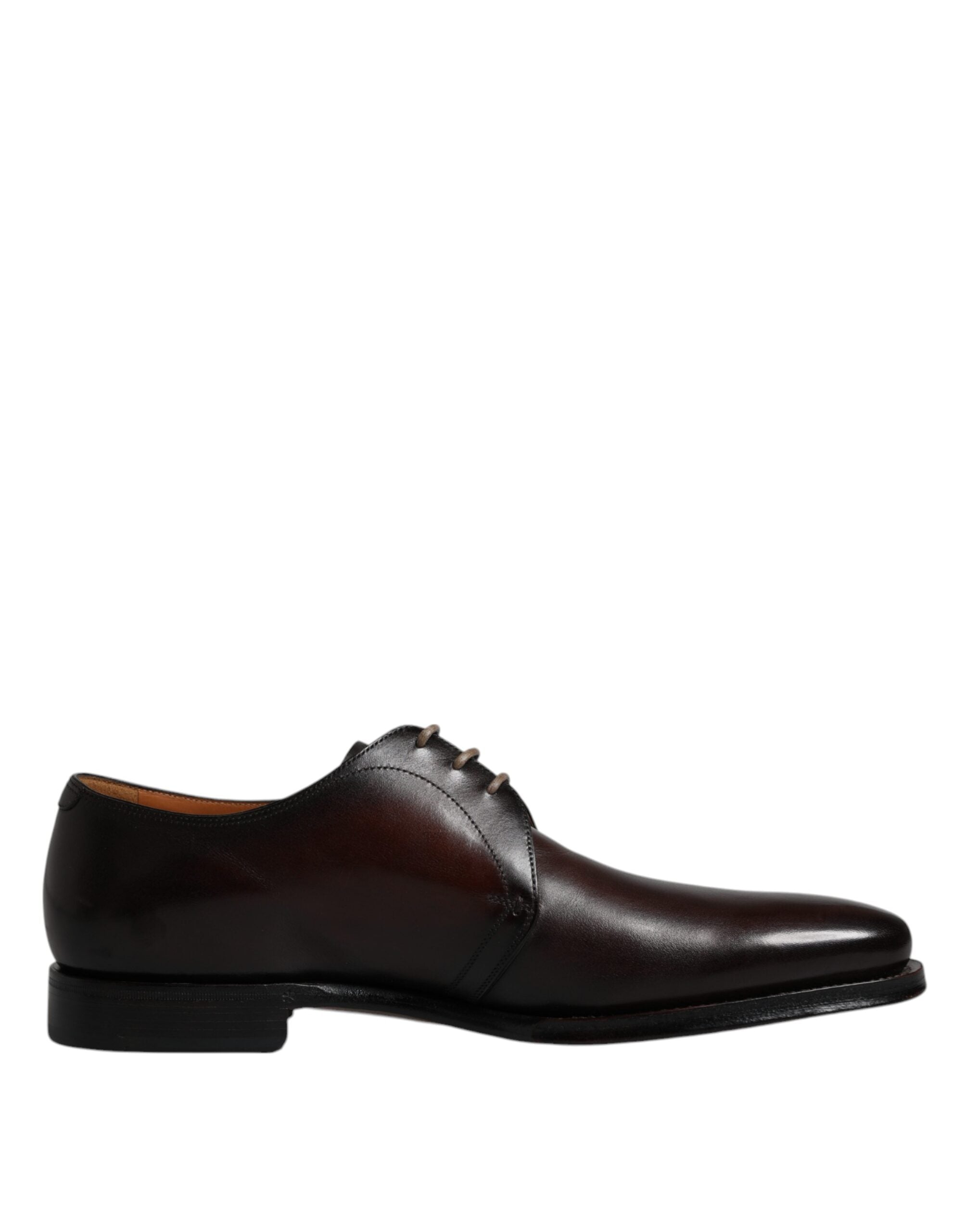 Dolce & Gabbana Black Leather Lace Up Men Derby Formal Shoes LUNESCAPE